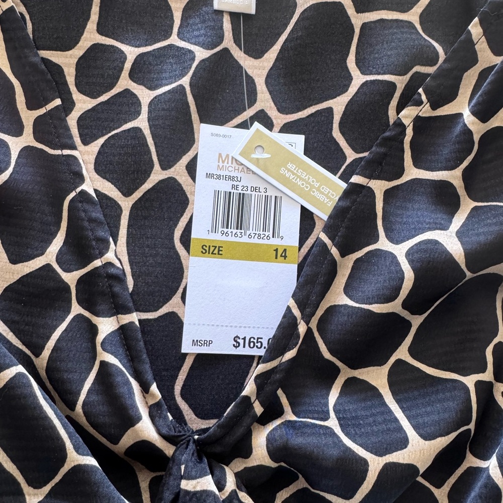 Michael Kors Georgette Cutout Animal Print Dress NWT - Picture 5 of 5
